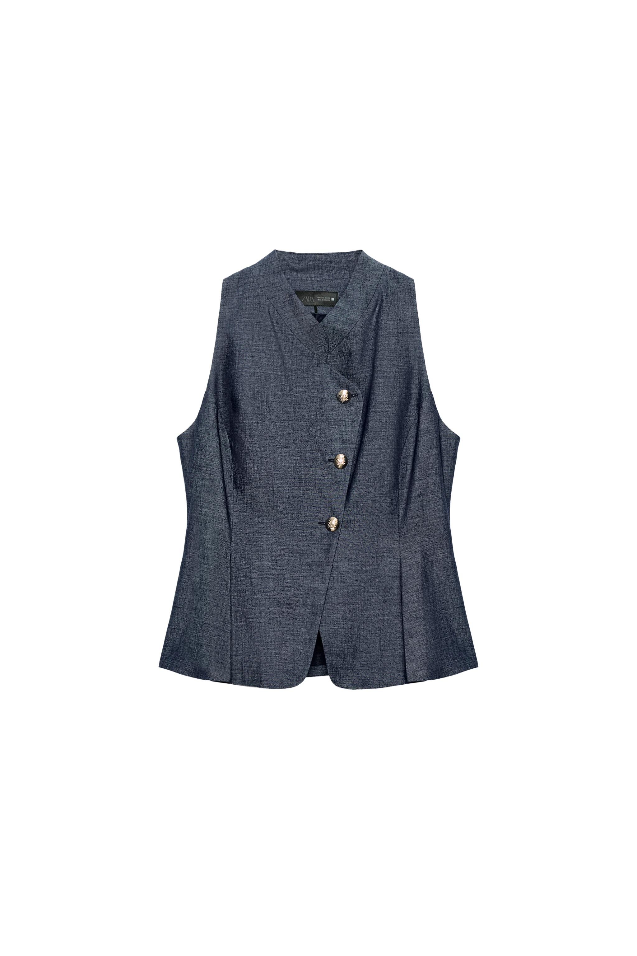 GILET CROISÉ EN LIN
